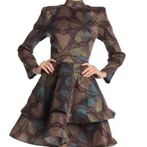 CQ by CQ Women's Patterned Mock Neck Dress size medium